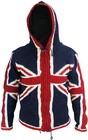 Union Jack Woolen Fleece Lined Winter Pocket Warm Nepalese Jacket Jumper Hoodie