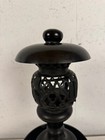 Vintage Japanese Bronze Metal Torro Temple Candle Lantern