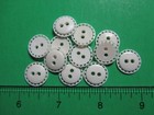  12  5 8  Openwork Rim White Plastic 2-hole Buttons New  h509 