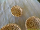 3 Older Nesting Mesh Type Seashell Trinket Holder Bowls