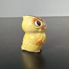 Vintage Yellow Owl Pvc Miniature Figure Unique Quirky Cute Kitschy