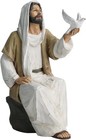 Jesus Christ Statue W dove Hand Painted 7  Resin Figurine Religious Home Decor