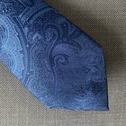 Michael Kors Men s Neck Tie Paisley Navy Blue Silk Blend Msrp  69 50
