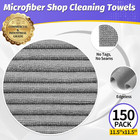 Homerhyme Microfiber Cleaning Cloth 150 Pack Grey Cleaning Rags  Bulk 