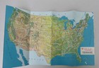 1963 United States Atlas Road Map Conoco Oil Gas Early Interstate 16 Pg Touraide
