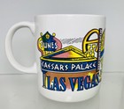 Vintage The Old Las Vegas Strip Coffee Mug Circus Nugget Flamingo Ballys Caesars