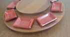 Vintage Mid Century Danish Modern Digsmed Denmark Teak Wood Lazy Susan Tray