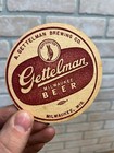 Vintage 1930s A  Gettelman Brewing Co  Beer Bar Coaster Milwaukee Wis Wisconsin