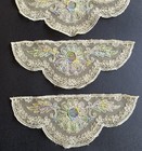 Antique Edwardian Colorful Embroidered Lace Applique Lot Old Stock