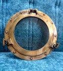 20 Inch  Large Porthole Mirror Antique Brass Finish Nautical Wall Decor Porthole