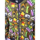 Vintage Carol Horn Workshop 100  Silk Medium Retro Hotel Stamp Bomber Jacket