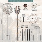 Large Wind Spinner Swivel Wind Sculpture For Outdoor Yard Art Patio Lawn Garden