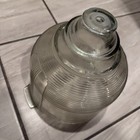 Vtg Heavy Prismatic Holophane Industrial Warehouse Glass Lamp Shade Pendant 9 5   