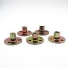 5 16 3 8 M6 M8 M10 M12 Steel Round Base T Nut Three Brad Hole Furniture Tee Nut