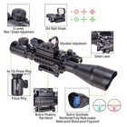 Pinty 4-12x50 Tactical Green Laser   Dot Sight Rifle Scope W Reticle Rangefinder