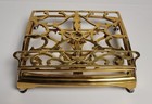 Vtg Solid Ornate Brass Folding Adjustable Book  Bible  Sheet Of Music Etc  Stand