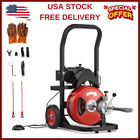 Drain Cleaner Machine 100ft X1 2 Inch Auto Feed Sewer Snake Auger 2  To 4 pipes