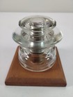 Vintage Clear Glass Electric Insulator Hemingray 53 Made In Usa On Wood Stand
