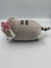 Pusheen Cat Soft Toy Plush Grey Lying Down Long Log Grey Kitty Kitten