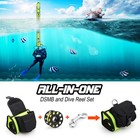 Surface Marker Buoy Scuba With Reel  6ft 180cm High Visibility Diving Open Bo   