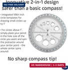 Angle And Circle Maker 6 Inch - Drawing And Drafting Designs Accurately - Precis