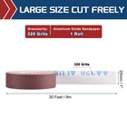Sandpaper Roll -  1 Inch X 30 Feet 320 Grits  Aluminum Oxide For Metal Auto