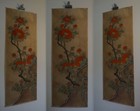 Very Fine Korean Joseon Dynasty Minhwa Folk Shinshindo 4 Orange Flowers