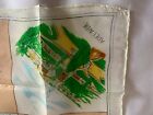Vintage Silk Australia Handkerchief Hankie Map Pictorial 17  Hand Rolled   Hemmd