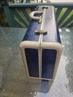 Vtg 1950s Samsonite Shwayder Bros Hard Shell Suitcase Blue Mid Century Prop