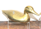 Pair Of Mcm Vintage Brass Mallard Duck Figurine Decoration  10 Inches X 4 Inches