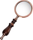 Antique Magnifying Glass 10x Brass Wooden Handle 8 7 Inch Reading Lens Vintage