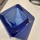 Blue And White Sommerso Multifaceted Glass Vase 