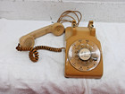 Vintage  Itt Kellogg Model 500 1960 s Beige Rotary Desk Telephone