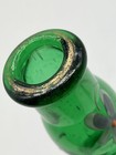 Antique Green Handpainted Pontiled Glass Barber Bottle 7 75   