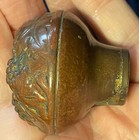 Vintage 1850s Ornate Grape Vine Design Safe Pull Knob 170 Years Old Brass Bronze