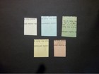 Stationery 5x Qv 1 2d Admiralty Enrolment Form Cut Outs Various Colours H b Lo71