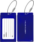 Pack Of 2 Luggage Tags  Aluminum Metal Travel Id Identifier Tag Name Address    