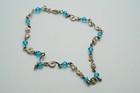 Sterling Silver Blue Bead 10  Bracelet   Anklet