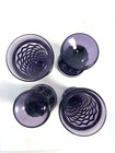 Fostoria American Juice Glasses  Amethyst  Purple  Irradiated  Set Of 4