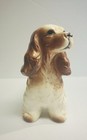 Vintage Brown   White Hand Painted Ceramic Springer Spaniel Figurine