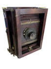 Antique Kodak Eastman View No  2 8x10 Wooden   Brass Camera Wollensak Lens