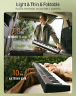 Donner Dp-10 Folding Digital Piano Keyboard 88 Key Semi-weighted   Pedal  Bag