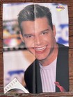 Christina Aguilera Ricky Martin Pinup Two Sided Poster Teen Magazine Clipping