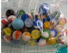 Vintage Glass Marbles Bulk Lot Assorted Swirls Cats Eye Shooters 1lb  Random Bag