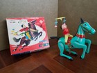 Vintage Acrobat On Horse Tin Litho Wind-up Friction Toy Working  see Video   box