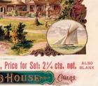 1800 s Yacht Club House Mansion O l  Schwencke Ny Sample Cigar Box Label Sr l ch