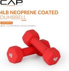 Cap Neoprene Dumbbell Weights  4 Lb Pair  Cranberry