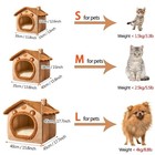 Dog House Kennel Pet Dog Cat Bed For Small Dogs Winter Warm Plush Cat Bed Nest