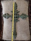 Vintage Victorian Cast Iron Cross 16 X 11 Inches Wall Hanging