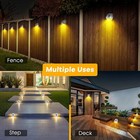 Outdoor Solar 8 Led Wall Lights Path Garden Patio Pathway Stairs Step Fence Lamp